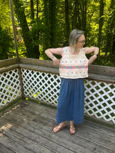 Load image into Gallery viewer, One-of-a-Kind: Vintage Huipil Turnaround Tank (M)