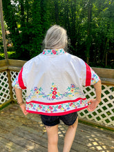 Load image into Gallery viewer, One-of-a-Kind: Vintage Tablecloth Shaftsbury Shirt (L)