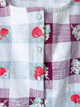 Load image into Gallery viewer, One-of-a-Kind: Vintage Strawberry Picnic Tablecloth Pearl Snap Tank (L)