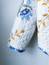 Load image into Gallery viewer, One-of-a-Kind: Cross-stitch Embroidery Flora Jacket (L)