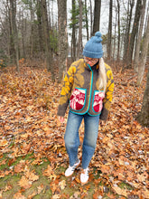 Load image into Gallery viewer, One-of-a-Kind: Colorblock Floral Wool Blanket Flora Jacket (M)
