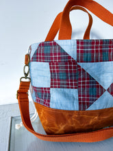 Load image into Gallery viewer, One-of-a-Kind: Star Block Project Bag (with detachable strap)