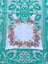 Load image into Gallery viewer, One-of-a-Kind: Vintage Autumn Floral Tablecloth Pearl Snap Tank (L)