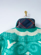 Load image into Gallery viewer, One-of-a-Kind: Green Floral Blanket Field Jacket (S)