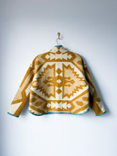 Load image into Gallery viewer, One-of-a-Kind: Ochre Geometric Ukrainian Blanket Flora Jacket (M)