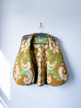 Load image into Gallery viewer, One-of-a-Kind: Green and Orange woven Floral Ukrainian Blanket Flora Jacket (L)