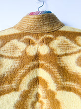 Load image into Gallery viewer, One-of-a-Kind: Ochre Floral Ukrainian Blanket Flora Jacket (M)
