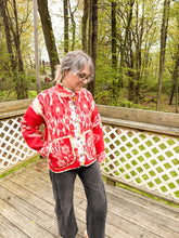 Load image into Gallery viewer, One-of-a-Kind: Red Floral Ukrainian Blanket Flora Jacket (M)