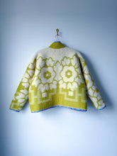 Load image into Gallery viewer, One-of-a-Kind: Celery Floral Ukrainian Wool Blanket Flora Jacket (M)