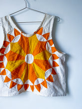 Load image into Gallery viewer, One-of-a-Kind: Sunburst Quilt Top Turnaround Tank (M/L)