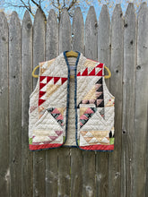 Load image into Gallery viewer, One-of-a-Kind: Sawtooth Squares Quilt Vest