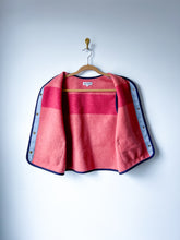 Load image into Gallery viewer, One-of-a-Kind: Hudson Bay Blanket Wool Blanket Snap Front Vest (L)