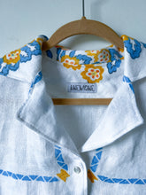 Load image into Gallery viewer, One-of-a-Kind: Vintage Linen Tablecloth Shaftsbury Shirt (S)
