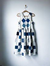 Load image into Gallery viewer, One-of-a-Kind: Indigo Nine Patch Turnaround Dress (S)