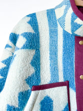 Load image into Gallery viewer, One-of-a-Kind: Ukrainian Geometric Blanket Flora Jacket (S)