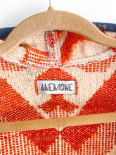 Load image into Gallery viewer, One-of-a-Kind: Tangerine Floral Wool Blanket Vest (XS-M)