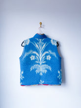 Load image into Gallery viewer, One-of-a-Kind: Blue Floral Ukrainian Blanket Vest (XS-M)