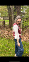 Load image into Gallery viewer, One-of-a-Kind: Ukrainian Vintage Raspberry Blanket Snap Front Vest (M)