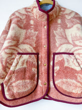 Load image into Gallery viewer, One-of-a-Kind: Orr Health Tan/Dusty Rose Wool Blanket Flora Jacket (M)