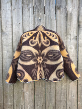 Load image into Gallery viewer, One-of-a-Kind: Chocolate Floral Ukrainian Blanket Flora Jacket (M)