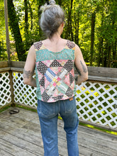 Load image into Gallery viewer, One-of-a-Kind: Alice's Favorite Quilt Top Turnaround Tank (M)