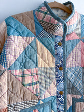Load image into Gallery viewer, One-of-a-Kind: Half Square Triangle Flora Jacket (L)