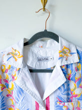 Load image into Gallery viewer, One-of-a-Kind: Vintage Fern and Pussy Willow Tablecloth Shaftsbury Shirt (M)