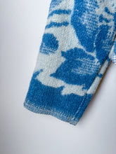 Load image into Gallery viewer, One-of-a-Kind: Blue Floral Wool Ukrainian Blanket Flora Jacket (M)