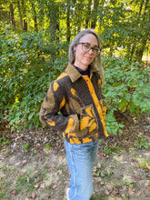 Load image into Gallery viewer, One-of-a-Kind: Bark and Goldenrod Wool Blanket Cropped Chore Coat (M)