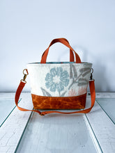 Load image into Gallery viewer, One-of-a-Kind: Floral Wool Blanket Project Bag (with detachable strap)