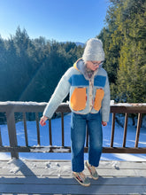 Load image into Gallery viewer, One-of-a-Kind: Colorblock Wool Blanket Hooded Flora Jacket (S)