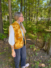 Load image into Gallery viewer, One-of-a-Kind: Goldenrod Floral Vintage Blanket Vest (L/XL)