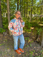 Load image into Gallery viewer, One-of-a-Kind: Ocean Waves Flora Jacket (M)
