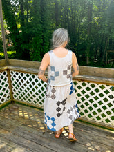 Load image into Gallery viewer, One-of-a-Kind: Chimney Sweep Quilt Top Turnaround Tank (S)