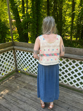 Load image into Gallery viewer, One-of-a-Kind: Vintage Huipil Turnaround Tank (M)