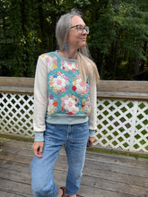 Load image into Gallery viewer, One-of-a-Kind: Grandmother's Flower Garden French Terry Pullover (M)