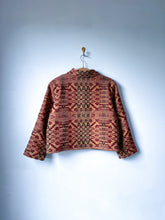 Load image into Gallery viewer, One-of-a-Kind: Overshot Coverlet Cropped Coat (XS/S)