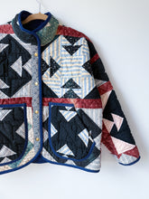 Load image into Gallery viewer, One-of-a-Kind: 19th Century Churn Dash Flora Jacket (M)