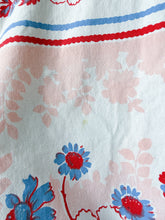 Load image into Gallery viewer, One-of-a-Kind: Vintage Periwinkle Floral Tablecloth Shaftsbury Shirt (L)