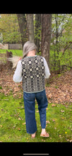 Load image into Gallery viewer, One-of-a-Kind: Woven Coverlet Snap Front Vest (M)