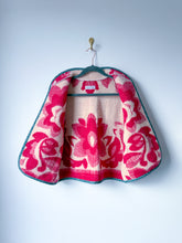 Load image into Gallery viewer, One-of-a-Kind: Fuchsia Floral Ukrainian Blanket Vest (XS-M)