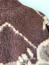 Load image into Gallery viewer, One-of-a-Kind: Chocolate Floral Ukrainian Blanket Flora Jacket (S)