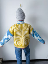 Load image into Gallery viewer, One-of-a-Kind: Colorblock Floral Ukrainian Wool Blanket Flora Jacket (S)