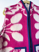 Load image into Gallery viewer, One-of-a-Kind: Ukrainian Fuchsia Berry Wool Blanket Vest (L/XL)