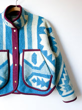 Load image into Gallery viewer, One-of-a-Kind: Ukrainian Geometric Blanket Flora Jacket (S)