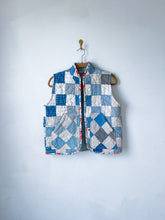 Load image into Gallery viewer, One-of-a-Kind: Indigo Quilt Vest (S/M)