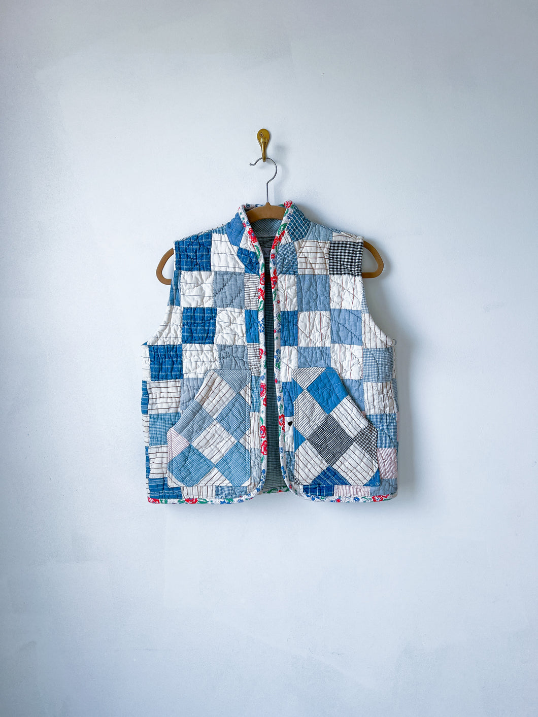 One-of-a-Kind: Indigo Quilt Vest (S/M)