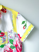 Load image into Gallery viewer, One-of-a-Kind: Sunshine Floral Vintage Tablecloth Shaftsbury Shirt (M)