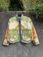 Load image into Gallery viewer, One-of-a-Kind: Geometric Floral Ukrainian Blanket Flora Jacket (S)