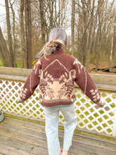 Load image into Gallery viewer, One-of-a-Kind: Chocolate Floral Ukrainian Blanket Flora Jacket (S)